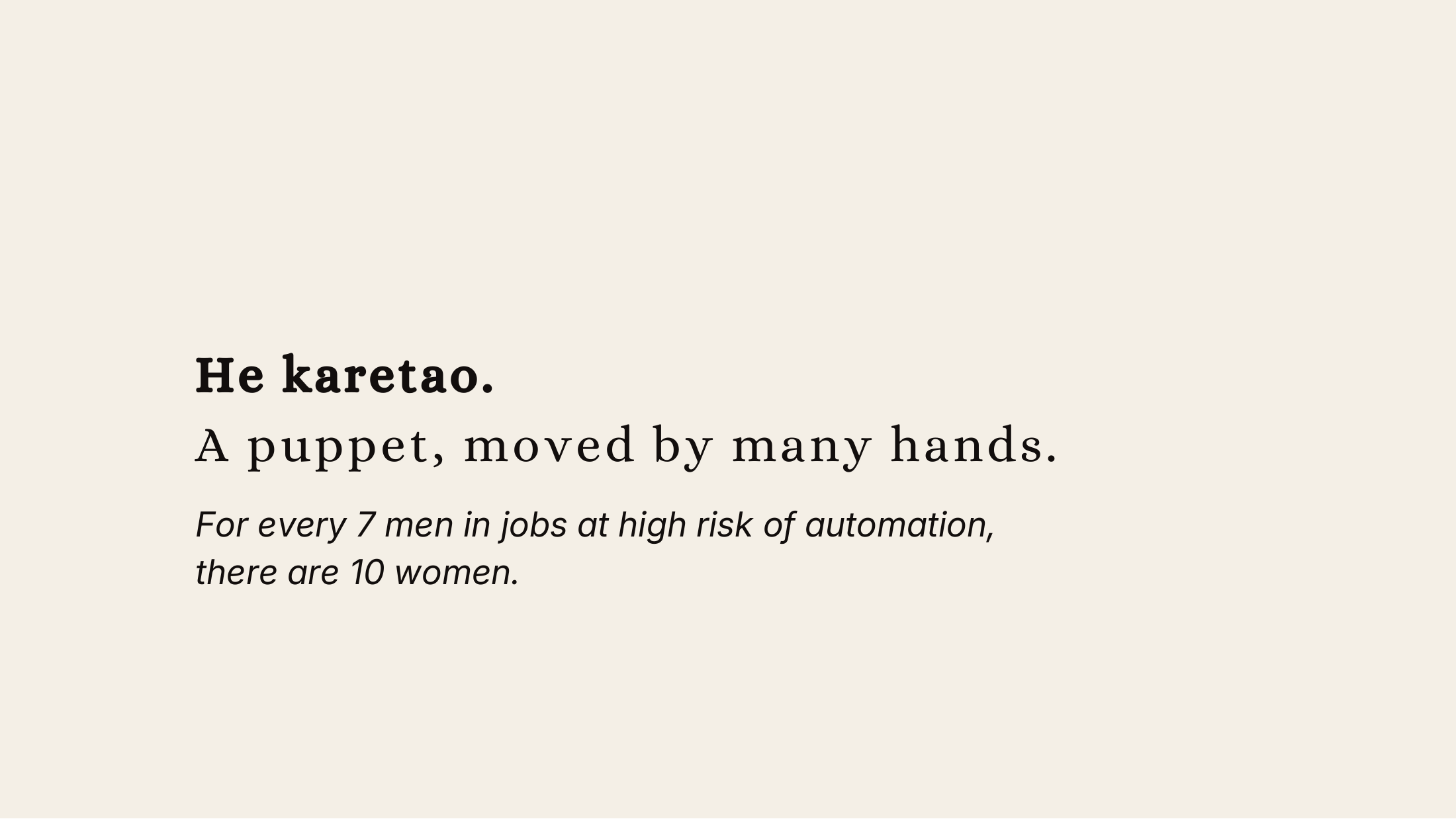 Slide 9: He karetao — a puppet